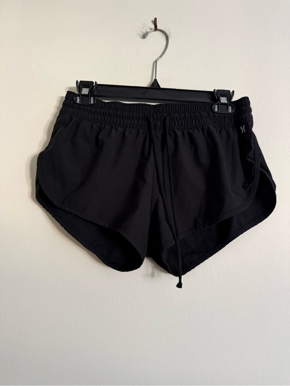 Hurley Black Women’s Athletic Shorts with Drawstring